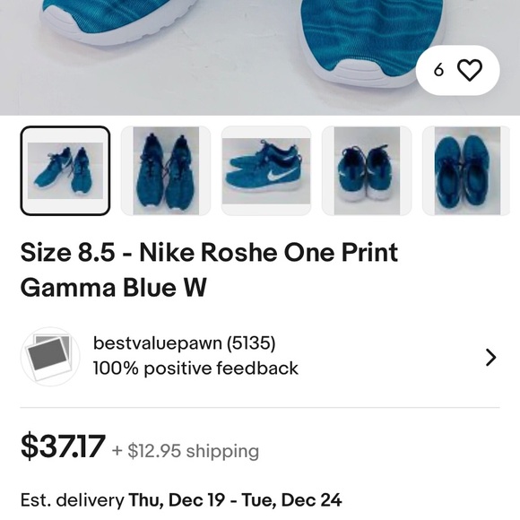 Nike Roshe blue running shoes - Picture 7 of 7